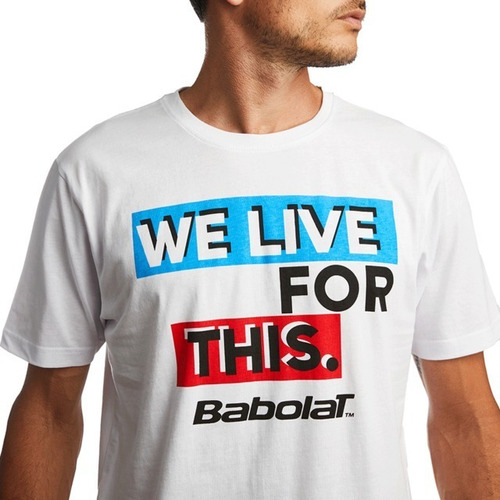 Remera Babolat Live Hombre Algodon Tenis Padel Squash