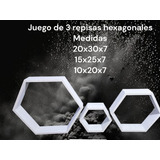 Juego De 3 Repisas Hexagonales 