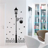 Vinil Decorativo Farol Reloj Mariposas 110x185 