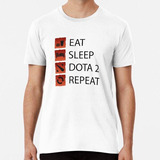 Remera Dota 2 Gamer Life - Eat Sleep Dota 2 Repeat Algodon P