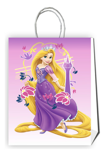 10 Bolsas Cumpleaños Personalizadas Tipo Rapunzel