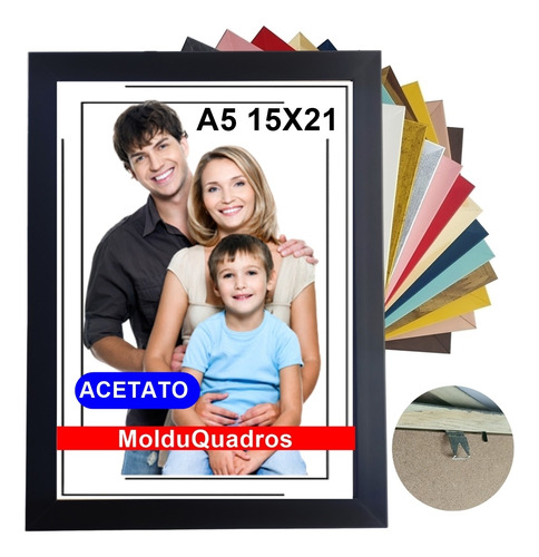 Kit 10 Molduras Porta Retratos A5 15x21 Acetato Premium 