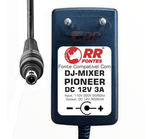 Fonte Dc 12v 3a Controladora Pra Dj Mixer Pioneer Ddj-800