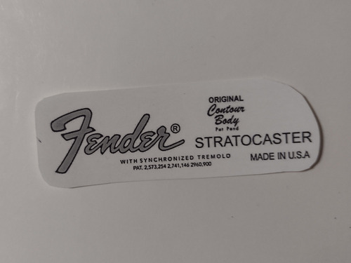 Decal Fender Stratocaster Calco Al Agua 