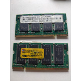 Par Memória Notebook Ddr 256mb Pc2700 Antigo Colecao Vintage