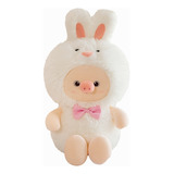 Peluche Suave Puerquito Cerdito Elegante 60cm Pijama Conejo