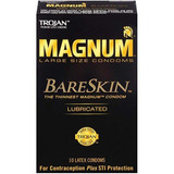 Trojan Magnum Bareskin - Preservativos Lubricados (tamaño Gr