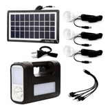 Kit Panel Solar Reflector Led Portátil Recargable 3bombillos