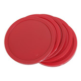 A*gift Disco Discos Hockey De 82 Mm, 4 Unidades, Color Rojo