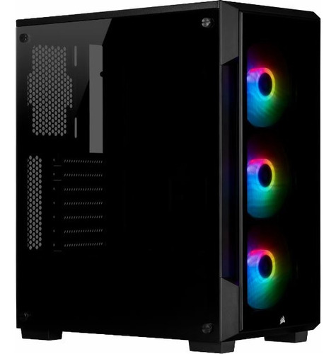 Gabinete Gamer Corsair Rgb 220t Negro Megasoft Caballito