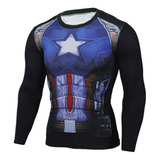 Camisa Herois Marvel Compressão Superman Batman Proteção Uv