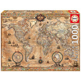 Mapa Mundo Antiguo Mapamundi Rompecabezas 1000pz Educa