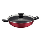 Wok Panela Tramontina Antiaderente Grande Funda 28cm C Tampa