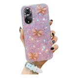 Funda Huawei Mariposas 3d Con Brillo Y Diamantes + Mica Full