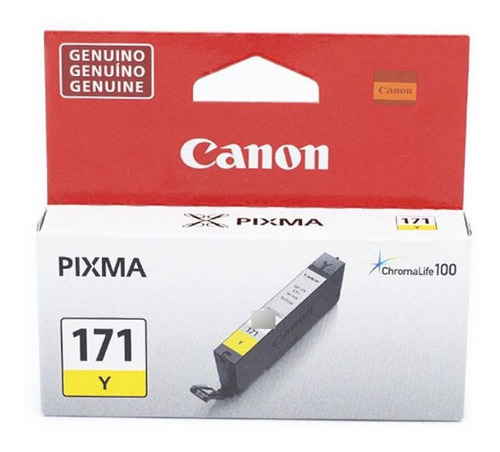 Cartucho De Tinta Canon Cli-171 Y Amarillo Para Pixma Mg6810