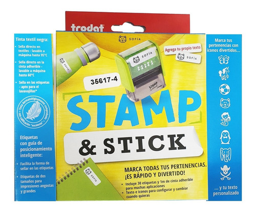 Timbre Imprentilla Trodat Stamp & Stick Marcar Para Ropa