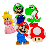 Kit Aplique Emborrachado Para Lacos Super Mario 10 Apliques