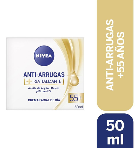 Nivea Crema Facial Revitalizante  Antiarrugas 55+  X50 Ml