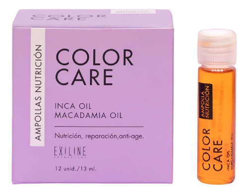 12 Ampollas Color Care Nutricion 13 Ml Exiline Reparacion