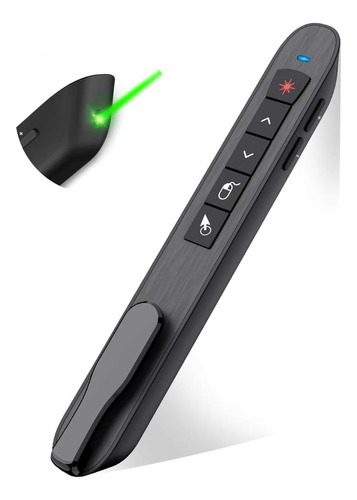 Air Mouse Luz Verde Presentación Control Remoto Usb Clicker