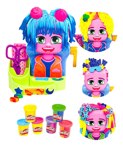 Juego De Masas Peluqueria Con Accesorios Play Doh Original