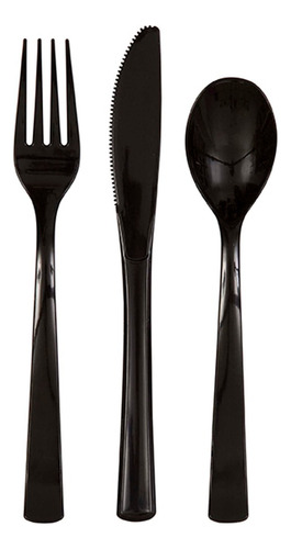 Set Cuchillo, Tenedor Y Cuchara Plastica  Descartable X180u