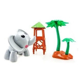 Set Animalitos De Juguete Elefante Y Palmera Infantil C