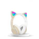 Fone Ouvido Orelha De Gato Com Led Luz Headphone P2 - Cores