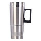 Calentador De Coche Portátil Taza De Viaje 12/24v Acero Inox