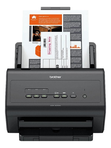 Scanner Alta Velocidade Brother Ads-3000n Duplex Rede Preto