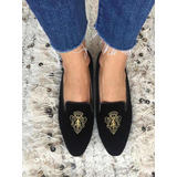 Zapato Gucci Original Velvet Loafers Mocasín Chatita Balerin