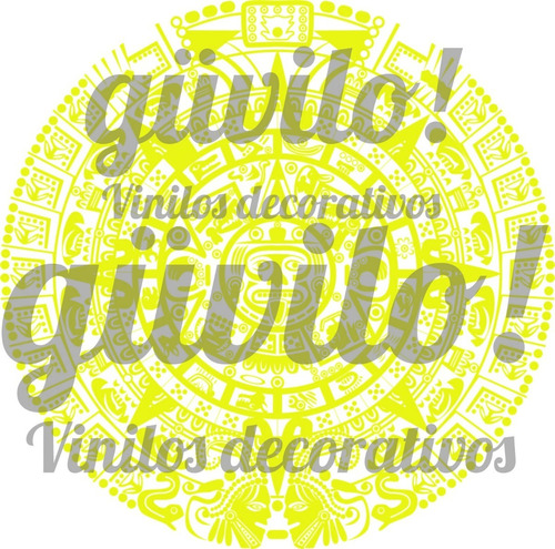 Calendario Azteca Vinilo Decorativo Calcomanía Decoracion