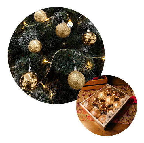 Bolas Navideñas X12 Esferas Decorativas Árbol Navidad A136