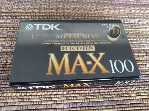 Cassette Tape Virgen Tdk Ma-x 100 El Mejor Para Cd!!!!!