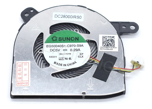 Para Ventilador Dell Latitude 5290 5285 Dc28000k5sl 07487h 0