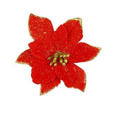 Flor De Pascua Brillante 12 Pzs. 5  Deco Boda Xmas