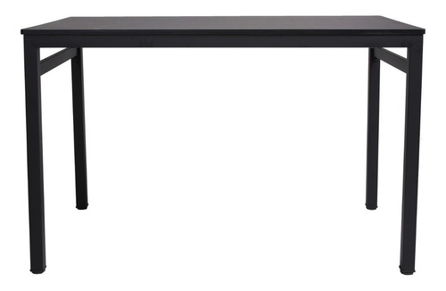 Mesa De Comedor De Estilo Moderno, Color Negro Rectangular 120*70cm Homemake Furniture