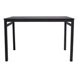 Mesa De Comedor De Estilo Moderno, Color Negro Rectangular 120*70cm Homemake Furniture