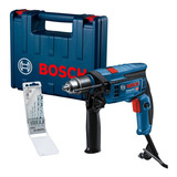 Rotomartillo Bosch Gsb 13 Re 750w 220v, 5 Brocas Y Maletín Color Azul Marino Frecuencia 06012b80g2