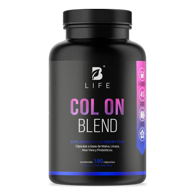 Limpieza Para Colon 180 Cápsulas | Con Hoja De Malva Y Mezcla Herbal | Apoya La Regularidad Y El Bienestar Digestivo | Suplemento En Cápsulas Para Hombre Y Mujer | Col On Blend B Life | Meses sin interés