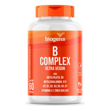 Complexo B Vegano 60cps, B Complex, Até 500% Vd, Biogens