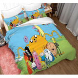 Ropa De Cama Adventure Time, Funda De Edredón Tamaño Doble A