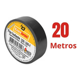 Kit 10 Fitas Isolantes De 20 Metros Preta Antichamas Enerbra