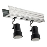 Kit 60 Spot Trilho Calha Perfilado Eletrocalha Led E27 Par20