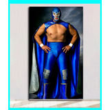 Cuadro Decorativo Blue Demon Luchador 29x50 Cm Lucha Libre 