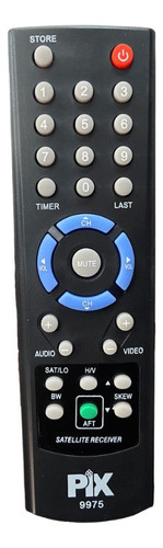 Controle Remoto Compativel Visiontec Vt-1000 Preto Slim Pix