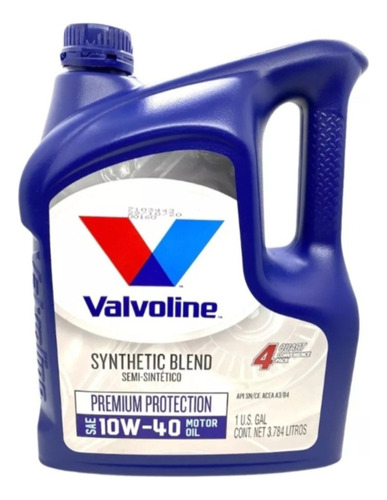 Aceite 10w40 Valvoline Semisintetico X3.78lt