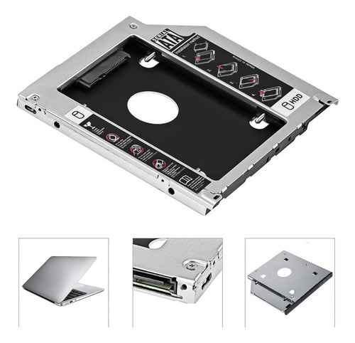 Case Cofre Disco Duro Solido Ssd Hdd 9.5mm Slot Cd/dvd-rom