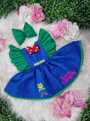 Vestido Disfraz Niña Lara Campos Rana Rhenné Rene Fiesta