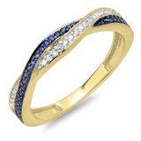 Anillo Oro 10k Diamante Azul Para Aniversario.